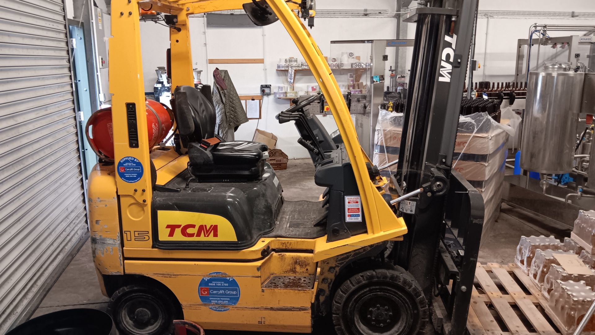 TCM 15 PID1A15LK 1.5ton SWL LPG forklift, serial number P1D1E704039 (2018) fitted side shift, 819 - Image 5 of 10