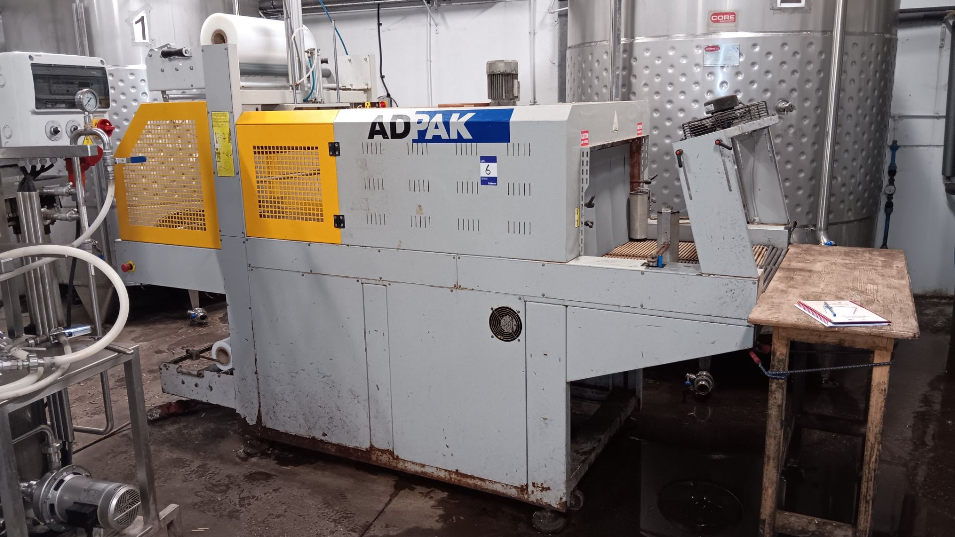 Adpak BP800 shrink wrap tunnel serial number 8970 (2009)