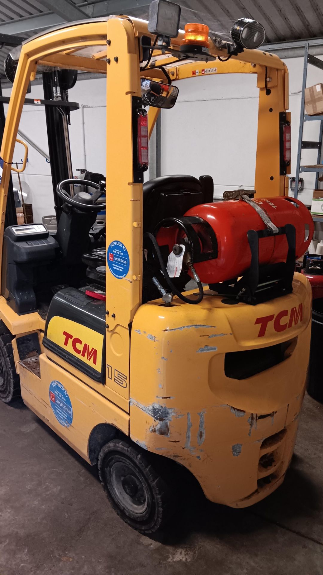 TCM 15 PID1A15LK 1.5ton SWL LPG forklift, serial number P1D1E704039 (2018) fitted side shift, 819 - Image 4 of 10