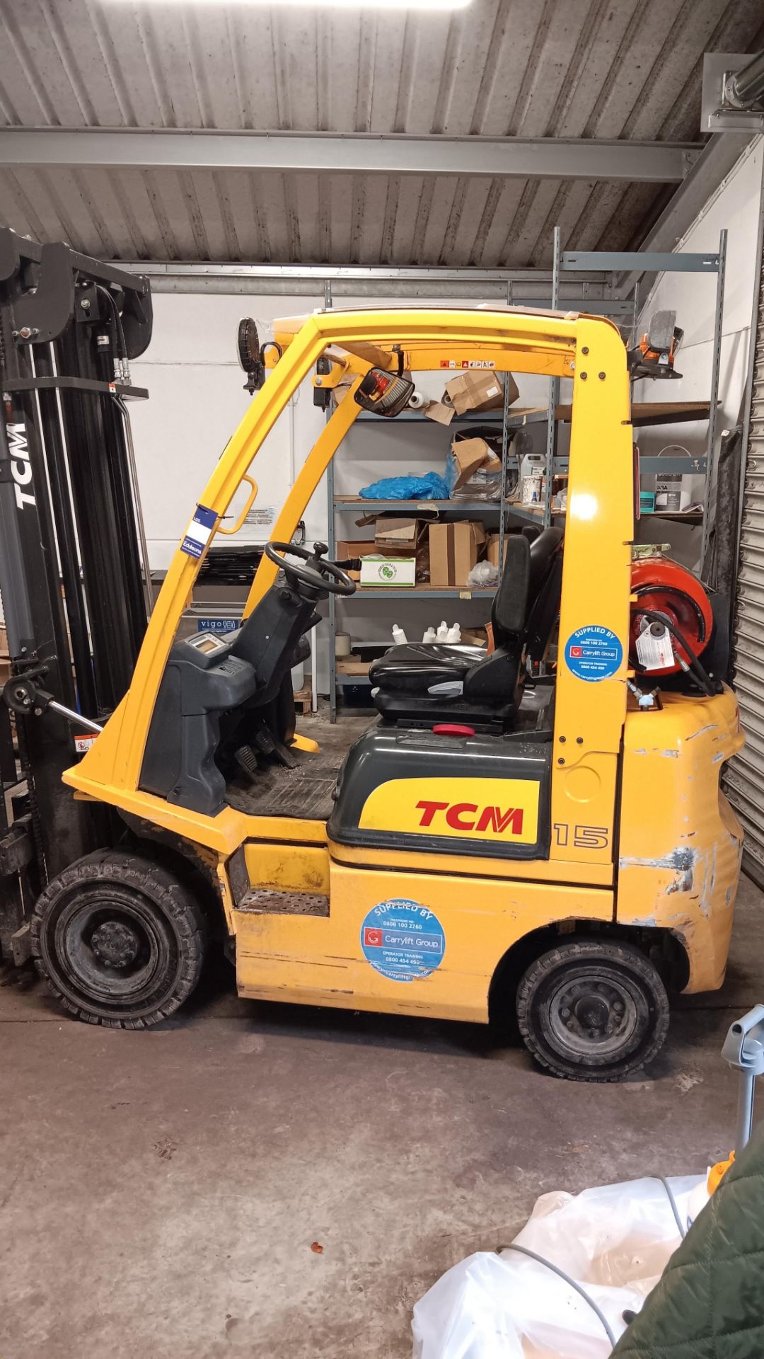 TCM 15 PID1A15LK 1.5ton SWL LPG forklift, serial number P1D1E704039 (2018) fitted side shift, 819 - Image 3 of 10