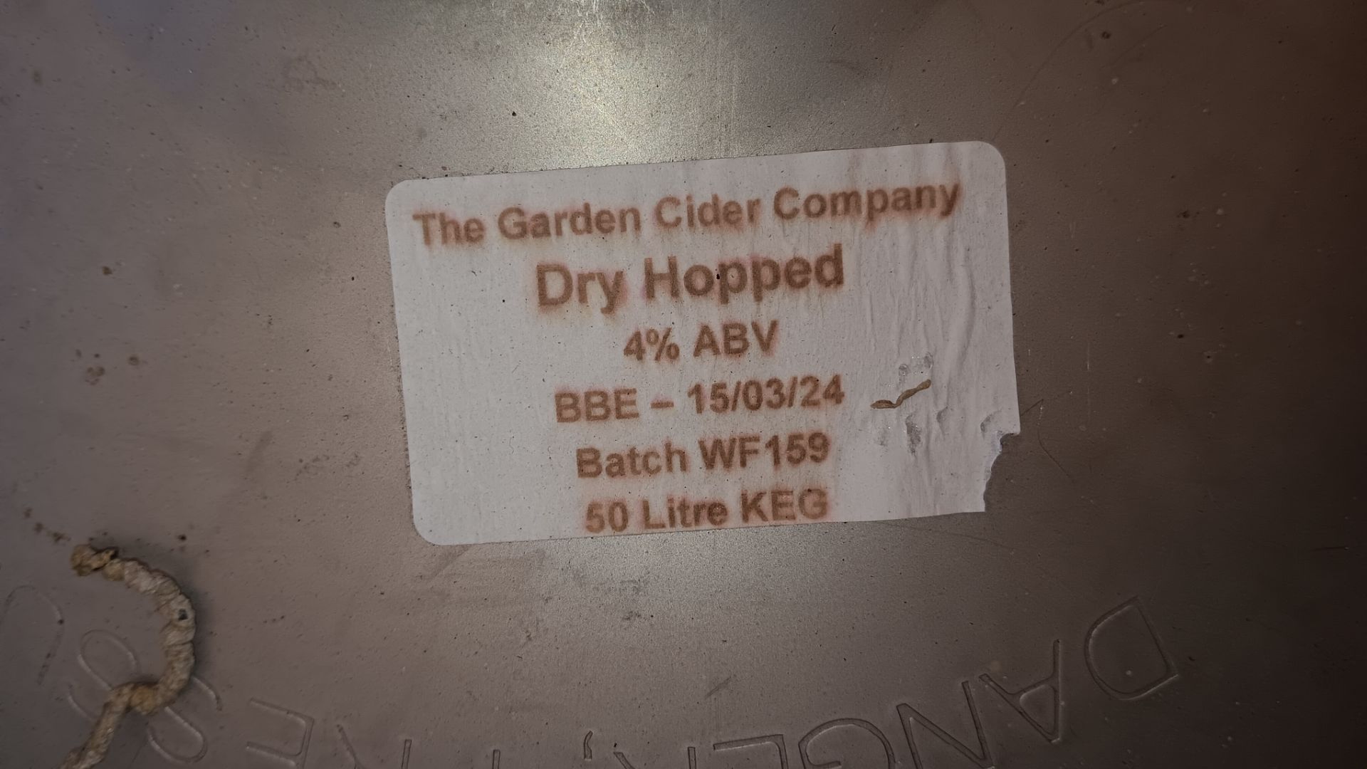 8 x 50 Litres of Apple cider (40p per litre duty plus VAT on duty payable in addition to lot - Image 3 of 3