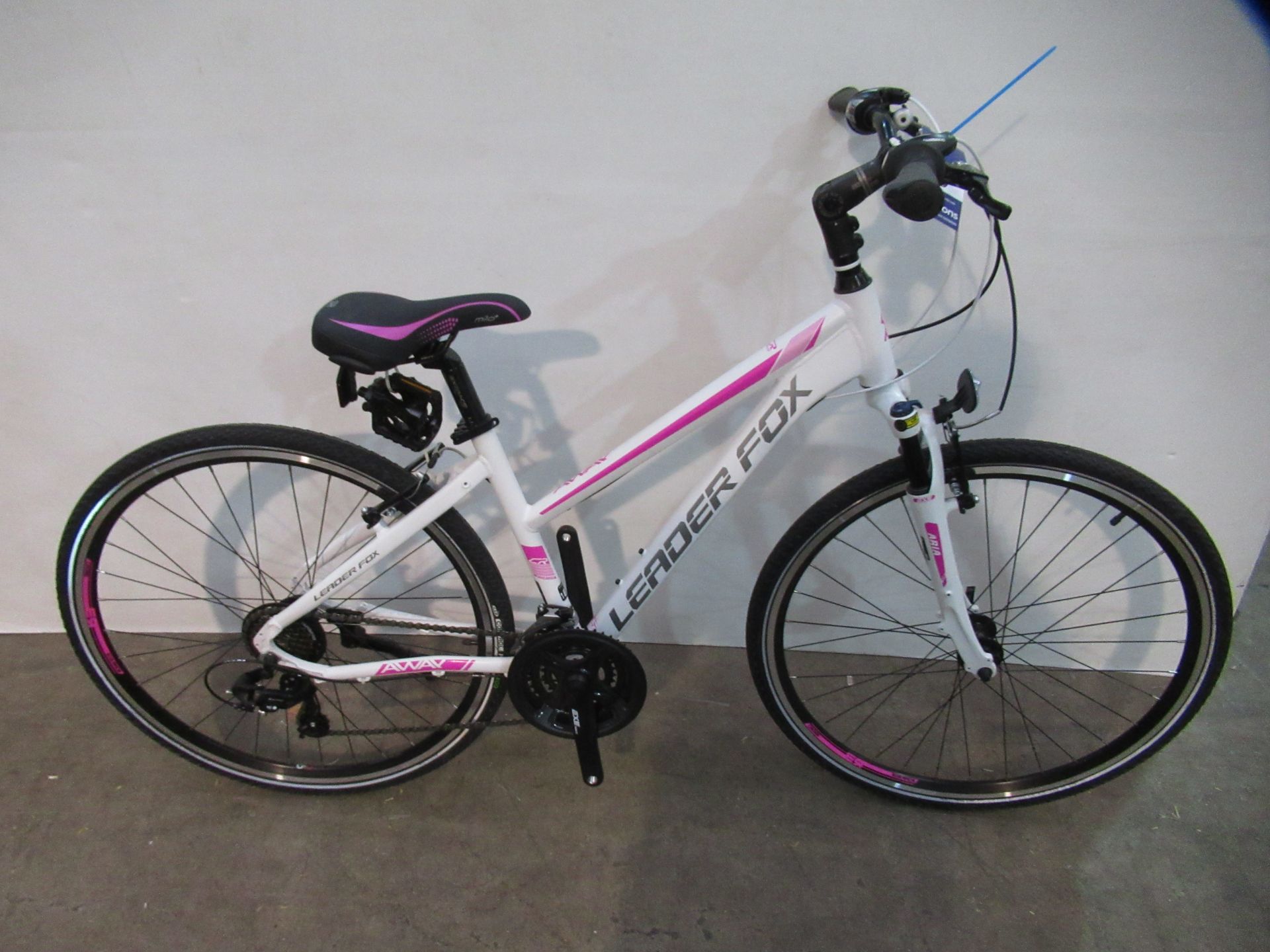 Leader Fox Away Ladies Cross Bike, Matte White/Violet - 16.5" - LDERLF093