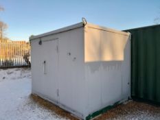 Storage cabin/site store with door