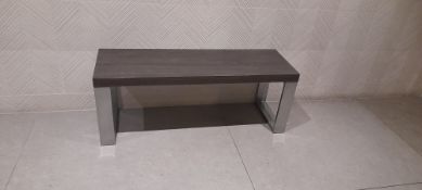 3x Steel Legged Wooden effect benches of various length as per picture (men’s changing room) -