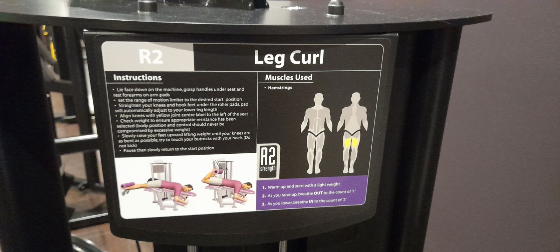 Indigo Fitness R2 Prone Leg Curl R005. Serial number 2880/1, 5kg to 100kg in 5kg increments – - Image 2 of 4