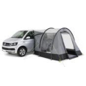 Kampa Trip Campervan Driveaway Pole Awning – full size clear view windows, privacy curtains,