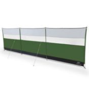 2 x Kampa Windbreak, Fern – Total length 5m, height 1.4m, pegs and guylines provided (Pictures are