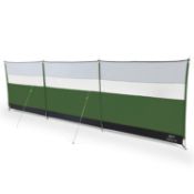 2 x Kampa Windbreak, Fern – Total length 5m, height 1.4m, pegs and guylines provided. (Pictures