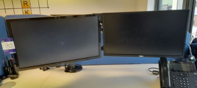 2 x PC Monitors, comprising of 1 x Dell P2417H (Dec 2017) and 1 x Acer 242HL (Sept 2018) (Excludes