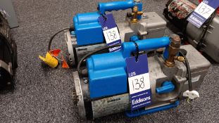 2 x US motors C55 vacuum pumps - without plugs