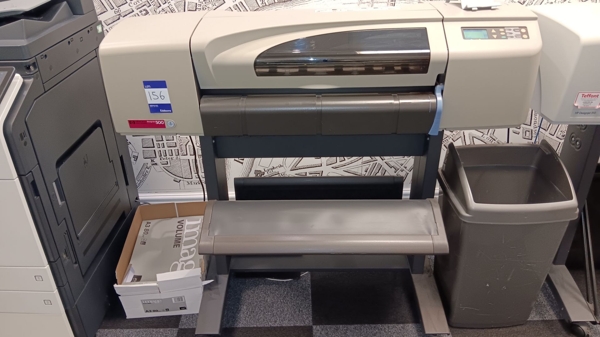 HP Designjet 500 C7769B 24in Roll Wide Format Printer, S/N ESA0701135 (Located on the 1st Floor)