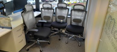 4 x Office Furniture Contract 24/7 Posture Mesh Swivel Office Chairs (Located on the 1st Floor)