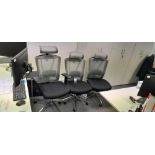 3 x Office Furniture Contract 24/7 Posture Mesh Swivel Office Chairs (Located on the 1st Floor)
