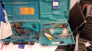 Makita 8406 240v diamond core hammer drill (2013) Serial number 14904 and Makita 4304 110v corded