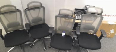 4 x Office Furniture Contract 24/7 Posture Mesh Swivel Office Chairs (Located on the 1st Floor)