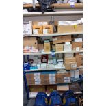 Bay of Boltless Racking & Contents to include Various Consumables & Stock Items such as Taps,
