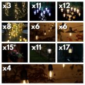 93 x Sets of Christmas Decorations & Lights – 3 x Noma 576 Antique White Snowing Cascade Lights – 11