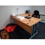 L-Shaped Office Desk & Chair - Laptop not included