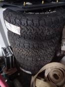 4x BF Goodrich All Terrain Tyres on Rims