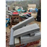 Qty of Assorted Concrete Curved Kerbs etc.
