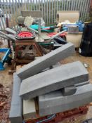 Qty of Assorted Concrete Curved Kerbs etc.