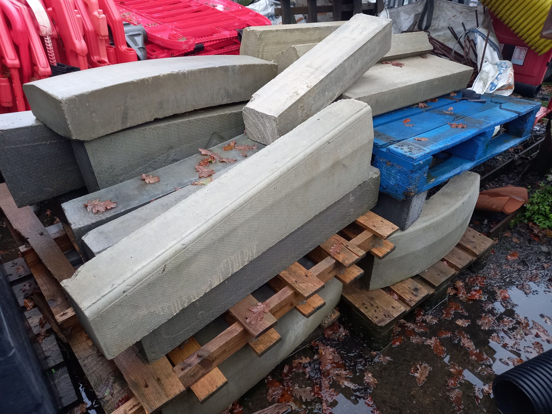 Qty of Assorted Concrete Curved Kerbs etc. - Image 2 of 3