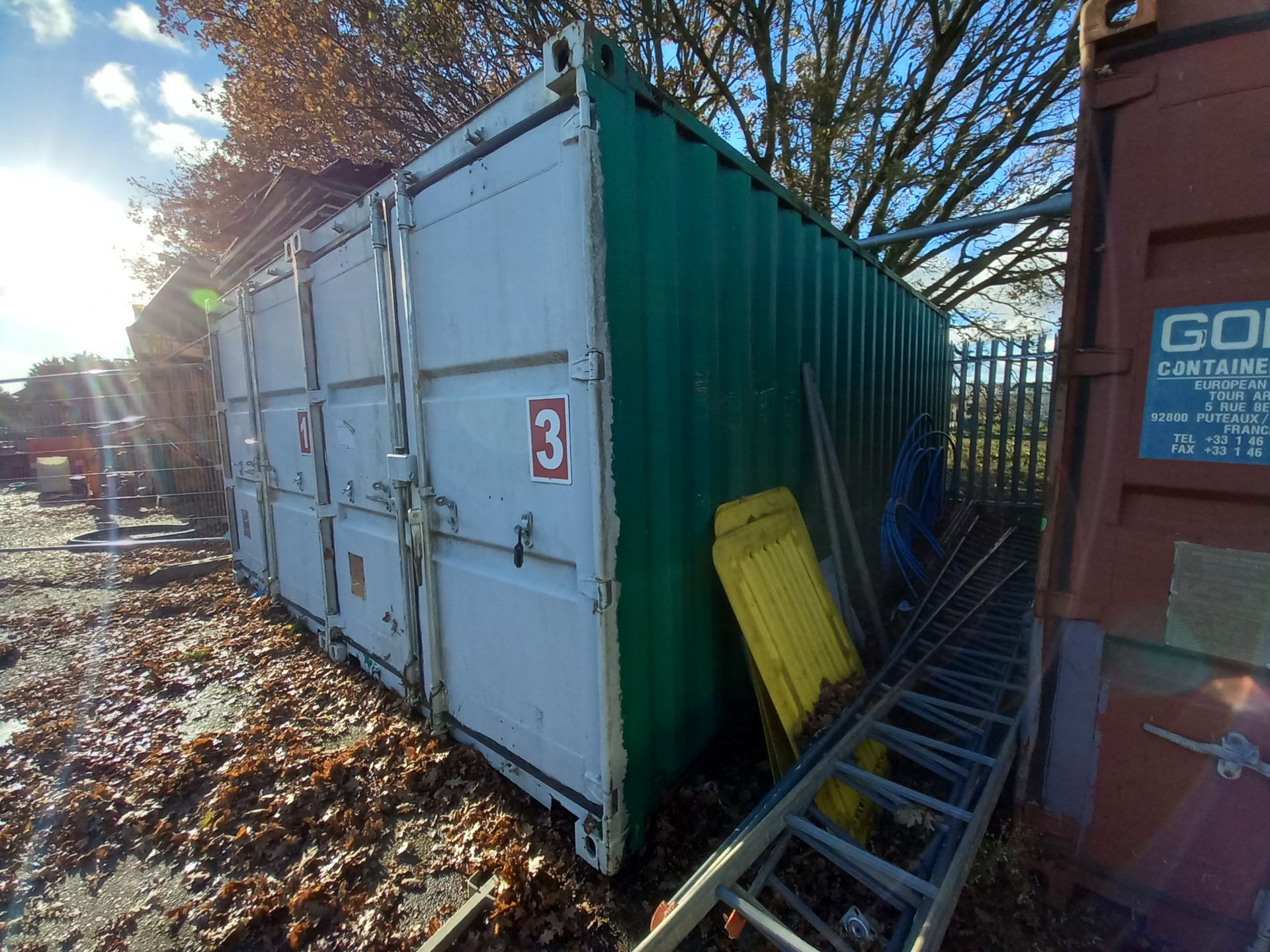 20' Grey Steel Shipping Container - Image 2 of 2