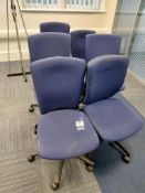 6 upholstered operators chairs