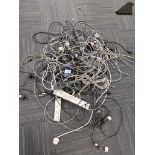 Large quantity of cables, extension leads etc Location Bradford