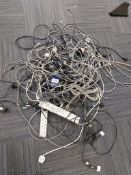 Large quantity of cables, extension leads etc Location Bradford