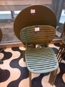 Green steel tilt top patio table & 4 chairs, EMU b