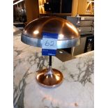 Copper effect table lamp