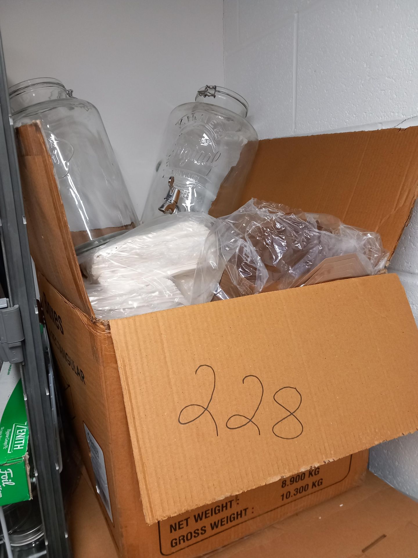 Quantity of packaging & 2 Kilner dispensing jars