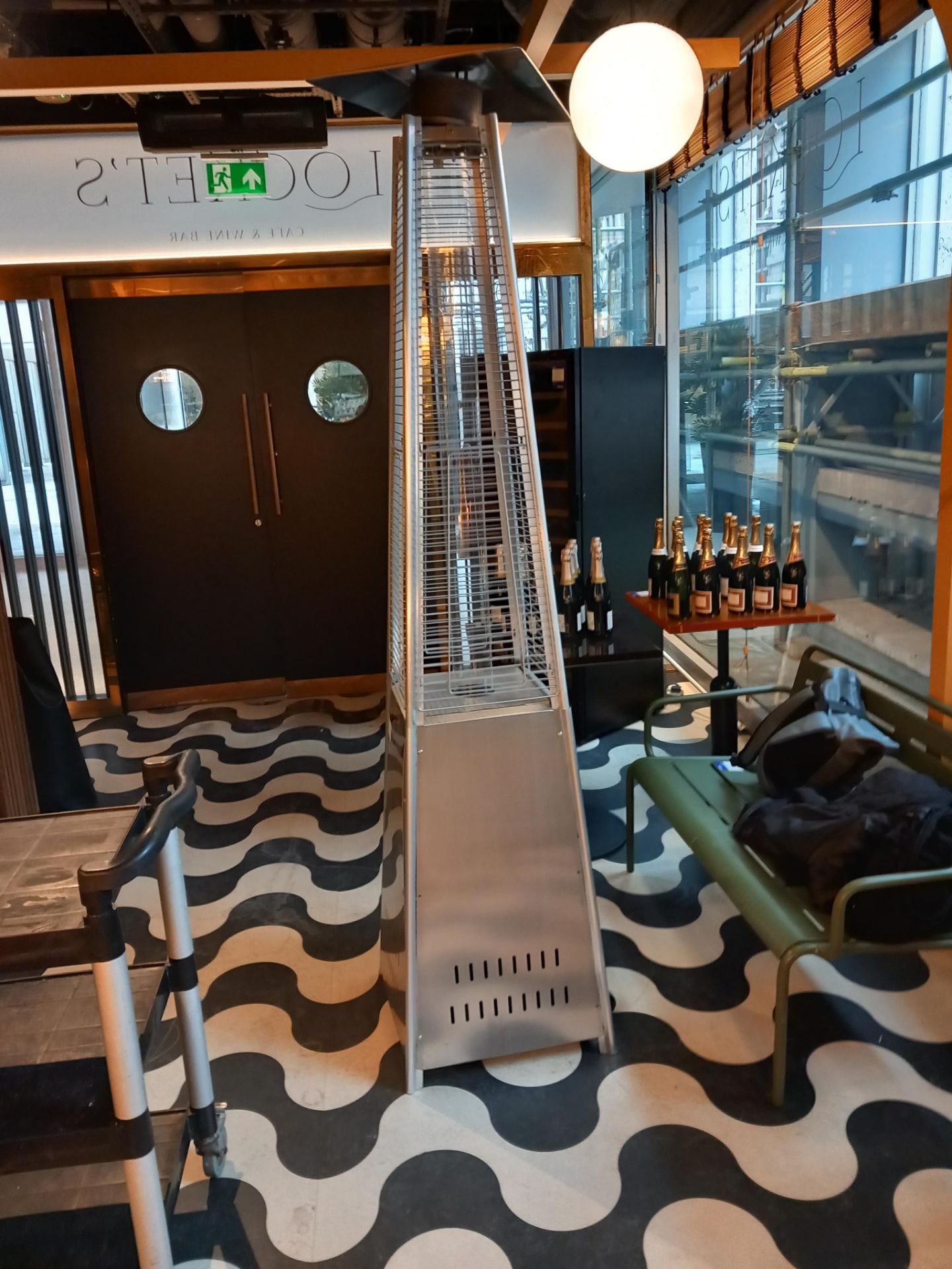 Stainless steel gas fired patio heater