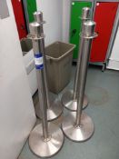 4 stainless steel barrier posts