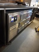 Precision stainless steel undercounter 6-drawer re