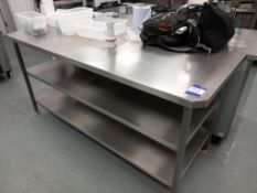 Stainless steel food prep table 1800mm