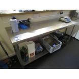 Stainless steel prep table 1800 x 600