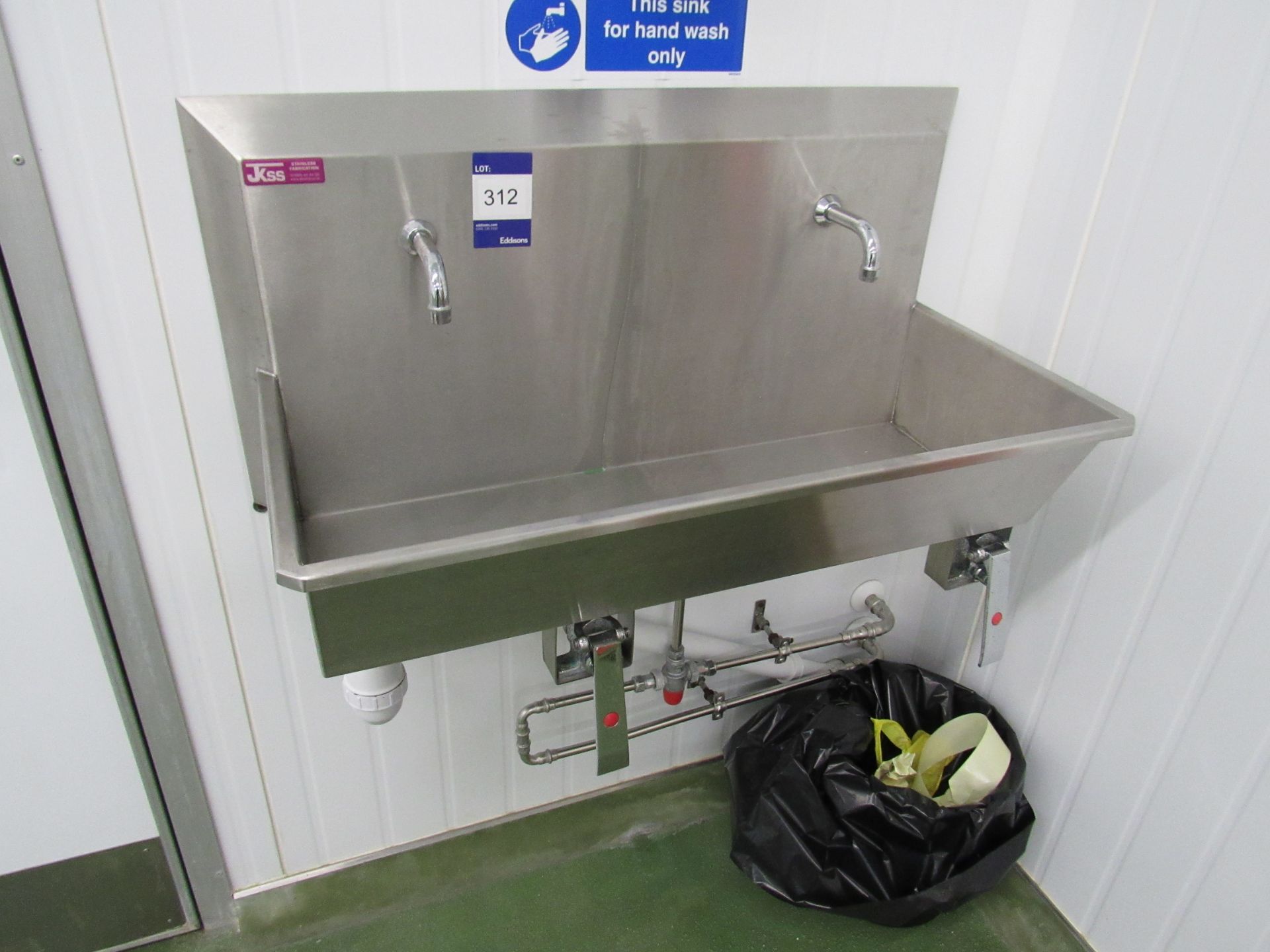 Stainless steel JK55 knee operated sink