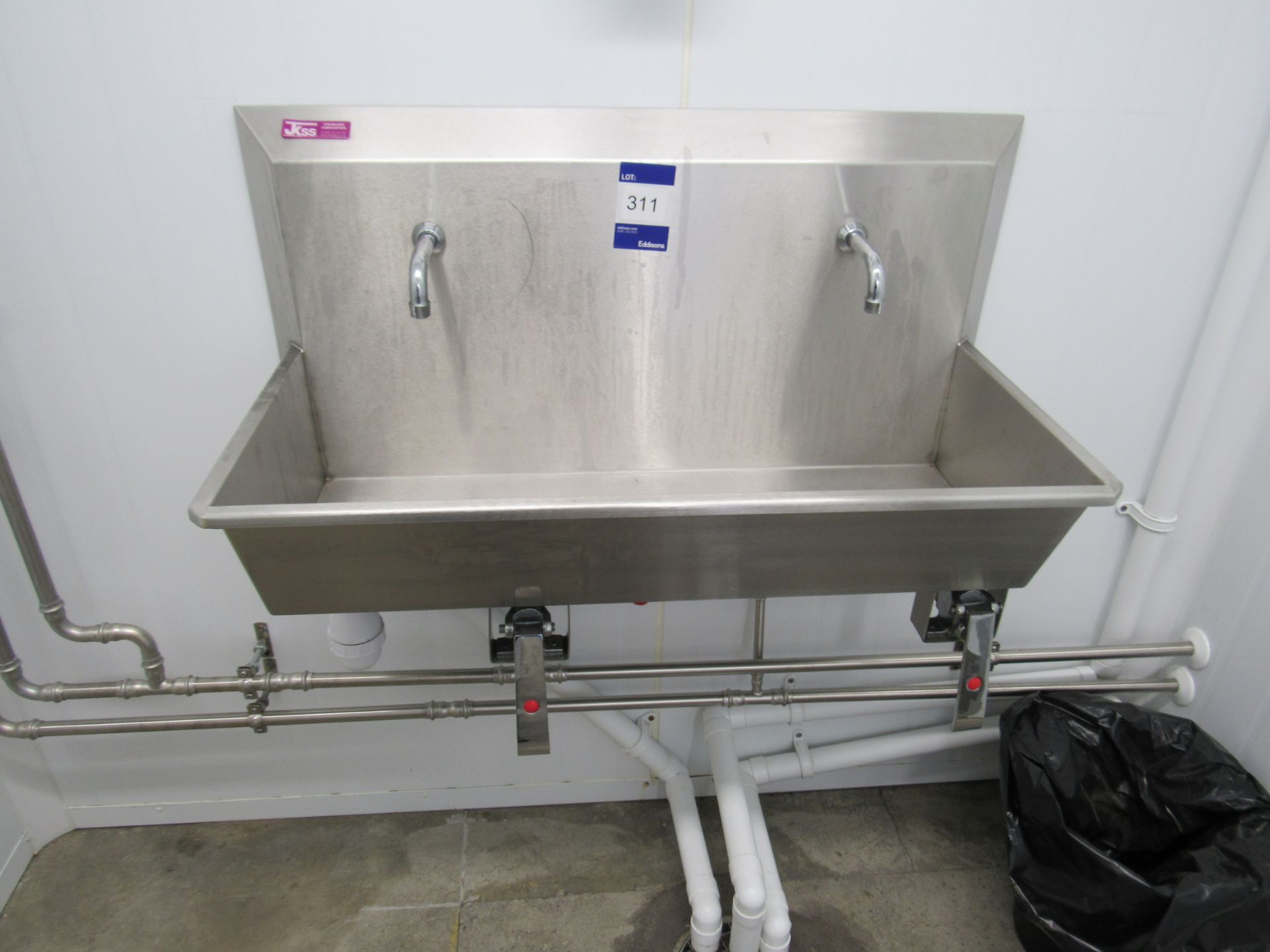 Stainless steel JK55 knee operated sink - Image 2 of 2