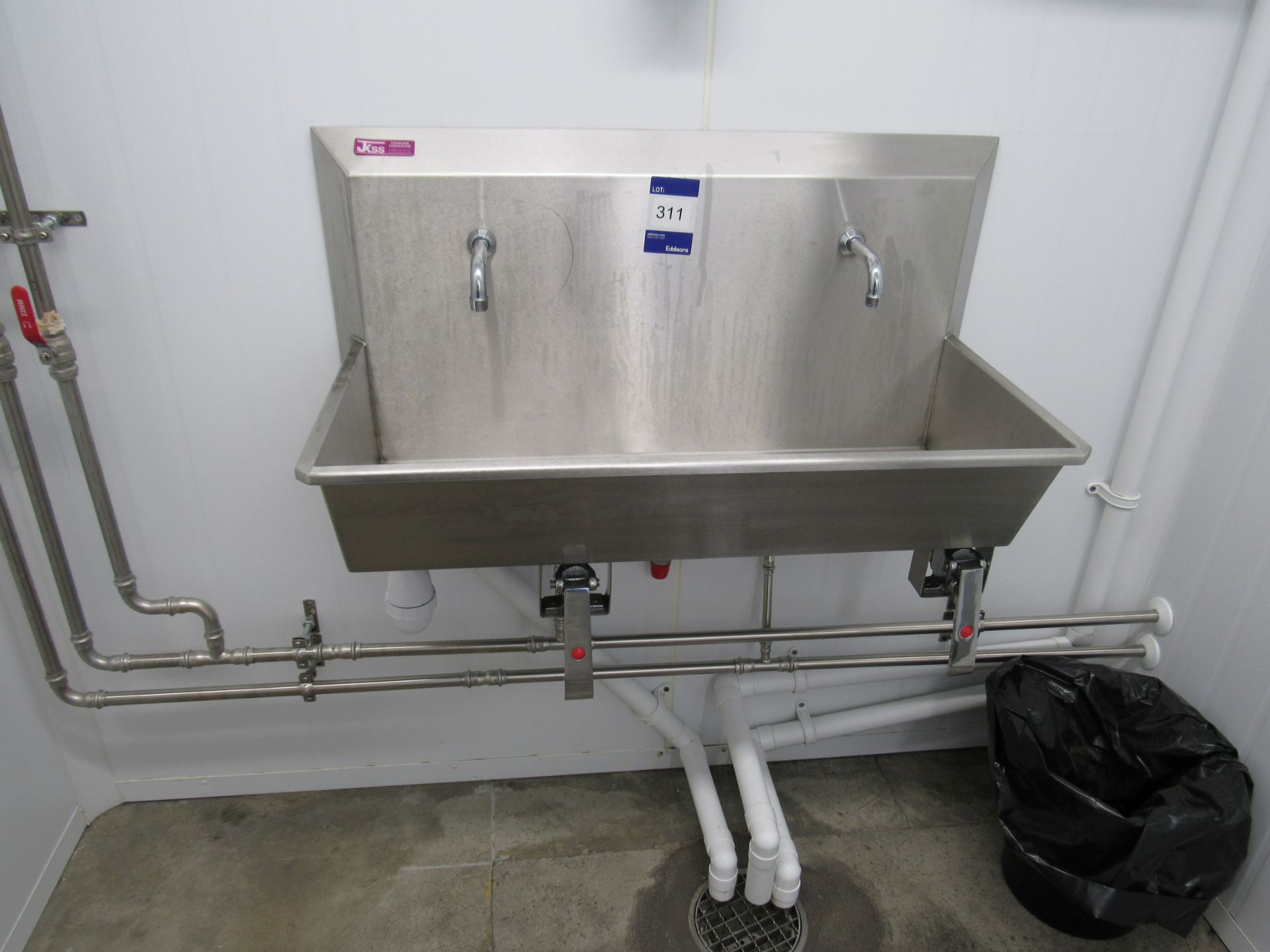 Stainless steel JK55 knee operated sink