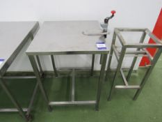 Stainless steel table with can opener 600 x 600