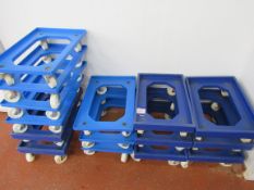 Quantity of mobile basket trolleys