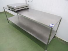 Stainless steel prep table with undershelf 2200 x