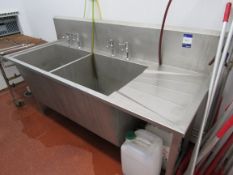 Stainless steel twin deep bowl sink unit – Water d