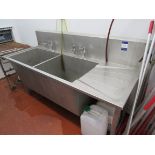 Stainless steel twin deep bowl sink unit – Water d