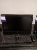 HP 20” All in One PC (Pro One 400G2) Core i3 Serial number CZC638B07W Product Number T4R07EA#ABU