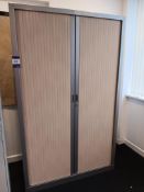 Tall tambour fronted storage cabinet Approx. 2000mm (h) x 1200 (w) x 430 (d) (Located on 1st