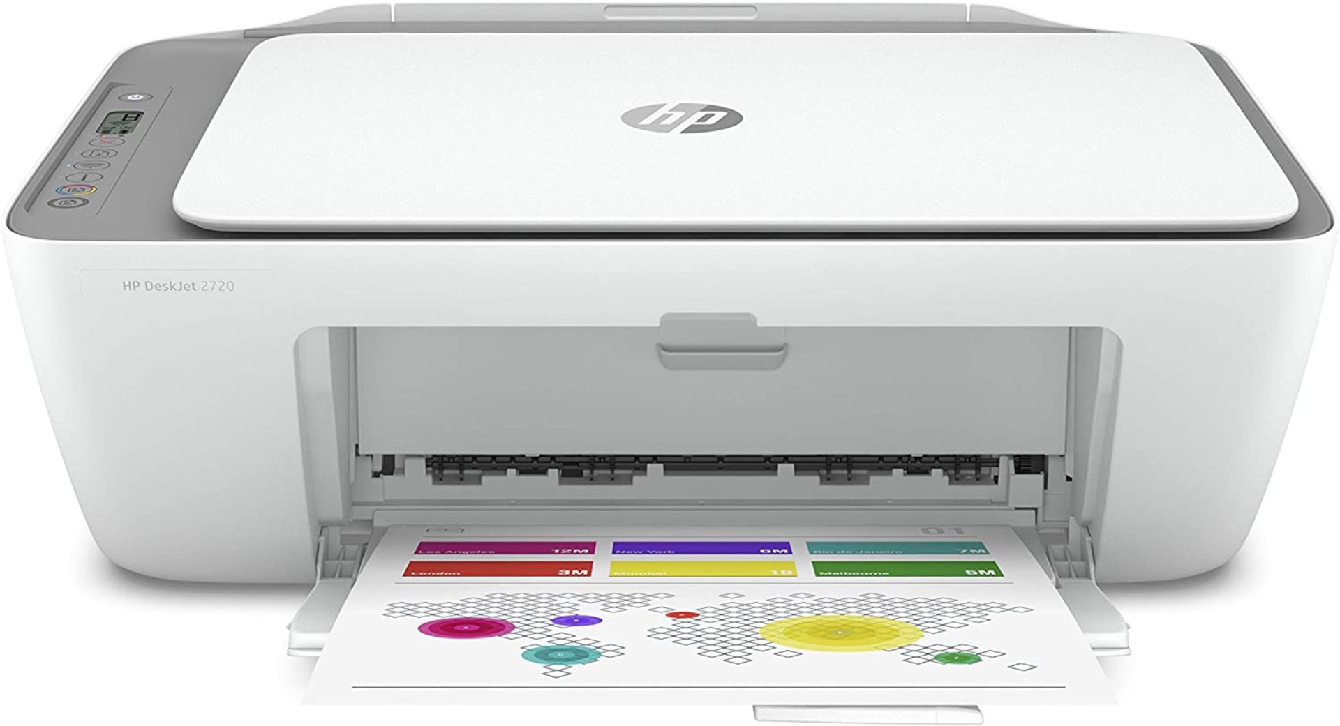 HP DeskJet 2720 All-in-One Printer with Wireless Printing, Instant Ink with 2 Months Trial, White