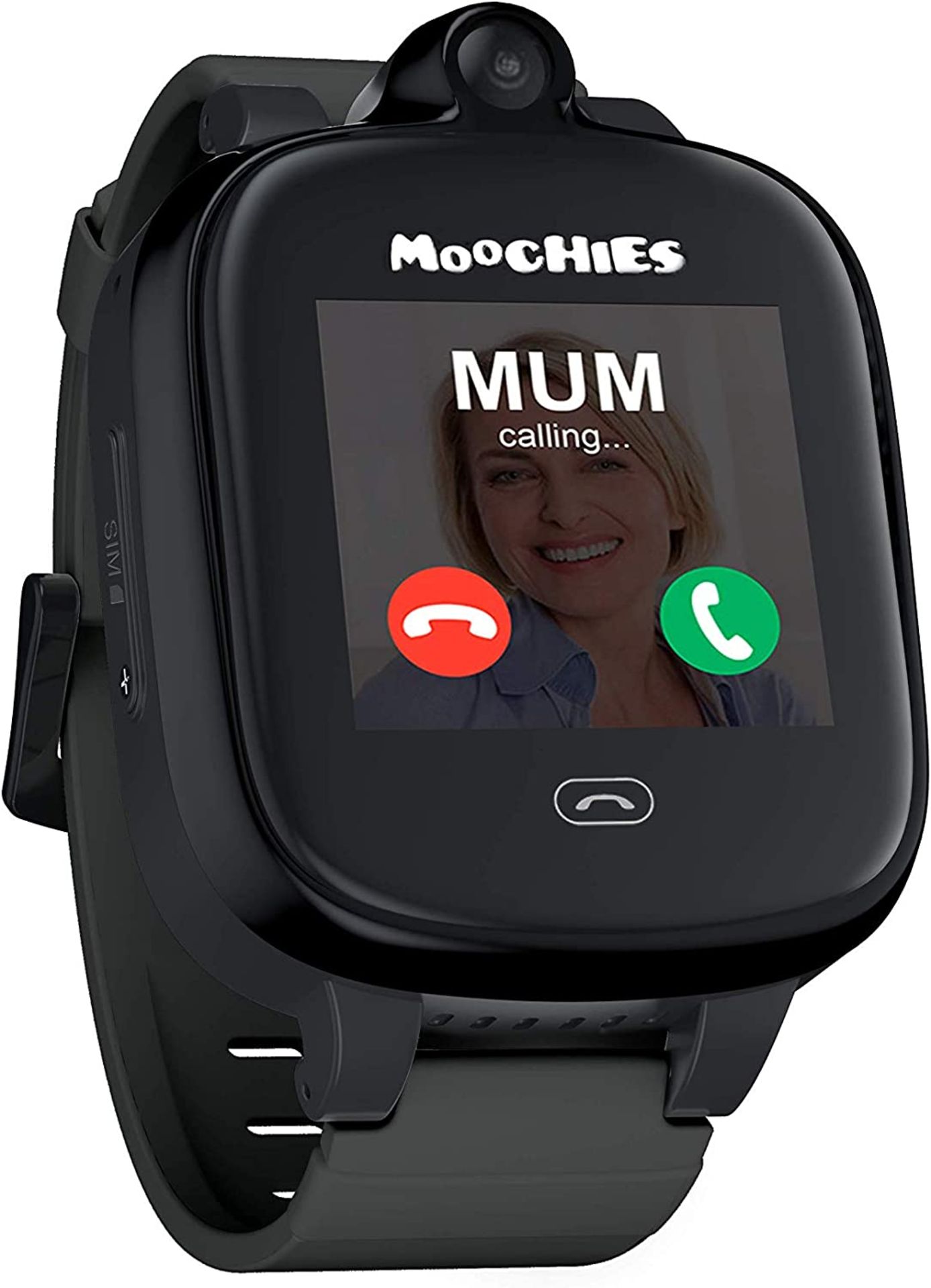 Moochies - 4G Smart Watch For Kids - Black - Phone, Video Call, Tracker, GPS, SOS, Alarm, Camera, To